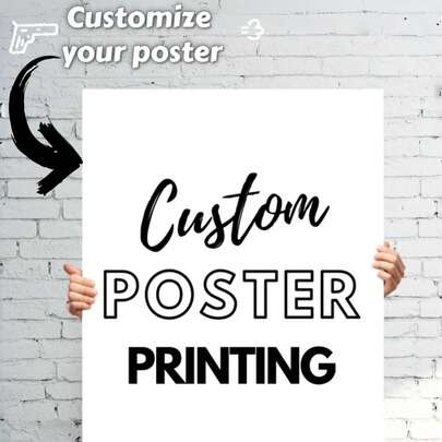 1pc Customized Photo Poster - Personalize With Your Own Photo, High-Quality Printing On Photo Paper, Canvas Or Self-Adhesive Material, Perfect For Weddings, Parties, Home Decor, Decorations, Elegant Minimalist Design, Easy-Install, Personalized Gift