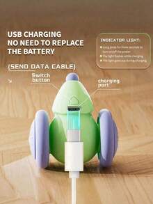 1 jouet interactif pour chat rechargeable par USB, souris automatique à roues en silicone silencieuses, en plastique durable, avec évitement intelligent des obstacles, convient à toutes les races et tailles de chats et d'animaux de compagnie - Multicolore - Voir 3