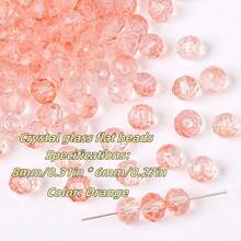 100 قطعة/200 قطعة من الخرز الزجاجي البلوري المسطح بقياس 8 مم بألوان زاهية وأسلوب بوهيمي بسيط لصناعة المجوهرات DIY، القلائد، الأساور، والأعمال اليدوية