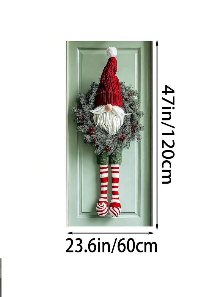 1個 クリスマスのこびと リース、リースとこびとの装飾が施されたクリスマススタイルのドアハンガー、ニット帽と縞模様のストッキング。クリスマス、自宅、オフィス、ドアの装飾、ホリデーハイライトに最適。クリスマスの装飾、新年の装飾、ハロウィンの装飾にも。 - マルチカラー - 見る 13