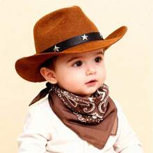 Babykostüm im Western-Cowboy-Stil - stilvoller brauner Ledercowboyhut + retrobedrucktes Lätzchen, süßer Kinderfotorequisit, unisex für Baby Jungen und -mädchen, Neugeborenen-Modeoutfit, -tauglich, Baby-Shower/Geburtstags-Geschenk, Baby-Fotorequisit