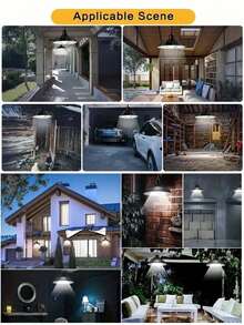 1PC Outdoor Solar Camping Lantern (Dual/Single Head Optional) - Wireless Detachable Solar Lamp, 3 Cool White Lighting Modes, 18650 Large-Capacity Battery, Sturdy Waterproof Plastic Shell, Rechargeable Solar Light For Car, Porch, Warehouse, Home, Festive Decor For Christmas, Halloween, Easter