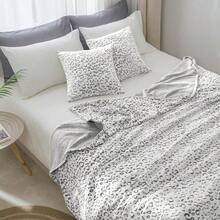 FY FIBER HOUSE Flannel Fleece Throw Blanket Lightweight Cozy Plush Microfiber Bedspreads For Adults 90"X108" Grey Leopard - GreyLeopard - View 2