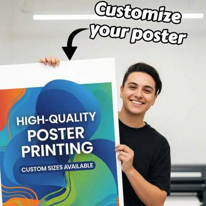 1 Stück personalisiertes Foto-Poster - Individualisieren Sie es mit Ihrem eigenen Foto, hochwertig bedruckt auf Fotopapier, Leinwand oder selbstklebendem Material, perfekt für Hochzeiten, Partys, Heimdekoration, Weihnachtsdekorationen, elegantes minimalistisches Design