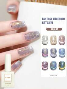 NAI SHI Nail Polish 12ML Capacity, 2025 Autumn And Winter Season, New Year New Gift, Sparkling Galaxy Crushed Diamond Rose Red, Night Cream Autumn Purple Gold Crystal Cat Eye Gel Nail Polish. Suitable For All Seasons, Translucent Cat Eye Magnetic Nail Beauty. - Multicolor - View 38