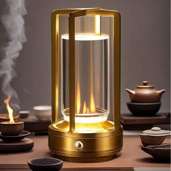 1 pieza Lámpara de escritorio recargable de acrílico con control táctil, regulable en 3 colores, adecuada para oficina y decoración del hogar, dormitorio, sala de estar, hogar, oficina, regalo, regalo ideal de Navidad, lámpara de escritorio