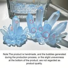 1pc Aquarium Crystal Column Decor, Gradient Color Changing With Light And Water, Shimmering Resin Material, Multiple Sizes Available, Suitable For Living Room, Garden, Fish Tank Decoration - Multicolor - View 11