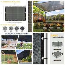 30 tela de sombra, trampa de malla negra duradera de 10x 10 pies con cada ojal de 3 pies, red de tela para cubierta de plantas, invernadero, gallinero, perrera, jardn patio - 3x10 pies + negro-30% - Ver 1