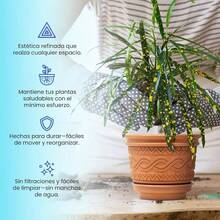 PEYO Azteca - Set de macetas Grandes de plstico para Interior y Exterior 9111315 Inches u2013 Macetas Decorativas Resistentes para jardn o decoracin del hogar - 5 - Ver 5