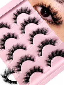 20/10/7/5/1 Pair Selectable Natural False Eyelashes Fluffy Soft Dramatic 3D Mink Lashes Long Wispy Eyelash Cilia,Messy,Multi-Layered Eyelashes Short Thick Fake Eyelash Extension Bulk False Eyelashes Makeup Products Wedding Party & Club Daily Work Meeting Natural Fake Lashes Comfortable To Wear Strip Lashes,Lashes,Eyelashes,Fake Lashes - Natural Lashes - View 10