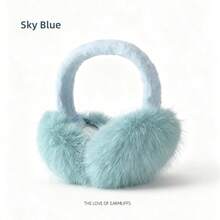 1pc Foldable, Windproof, Warm Plush Faux Fur Ear Muffs, Suitable For Skiing, Photography, Dating, Shopping In Winter