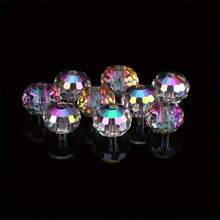 50 Pieces 3A Electroplated, Premium 96-Facet Glass Crystal Ball Beads For DIY Bracelet, Necklace & Jewelry Accessories Making