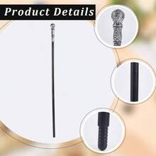 Antique Cane Vintage Walking Stick Halloween Party Decorative Cosplay Costume Cane Handle Knob Costume Accessories - Style 7 - View 6