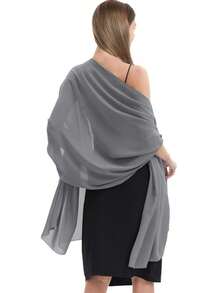 1pc Chiffon Solid Color Casual Versatile Daily Women Scarf Ladies' Solid Color Hijab Chiffon Scarf Suitable For Daily Wear Abaya Accessories Veiled Clothes Women Veil
