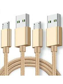 3.3英尺/6.6英尺/9.9英尺高速Micro USB快充线，兼容安卓手机 - 适用于三星Galaxy S7/HTC、安卓手机、Kindle、相机、MP3播放器等，Micro-USB接口，聚酰胺纳米材料 - 彩色 - 查看 38