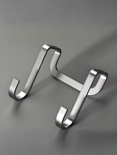 Cârlige duble metalice tip S, pachet de 10, suporturi pentru uși fără perforații pentru dulapuri, cămine, băi, bucătării - stil casual, instalare ușoară