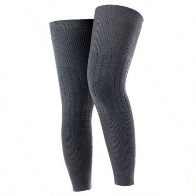 1pair, 2025 Autumn/Winter Warm Knee Protectors Outdoor Cycling With Thick Velvet Socks For Men And Women's Elderly Cold Leg Joint Anti Cold Warm Knee Protector Long Tube Knee Protector Socks For Women's Four Seasons Extended Autumn/Winter Warm Knee Protector Half Cut Women's Thigh Socks