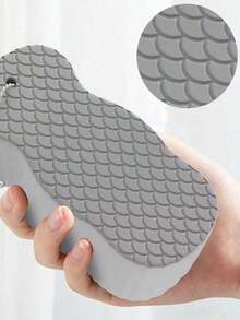 Sponge Bath Scrubbers With Fish Scale Textured 3D Design, Gentle On Skin, Bathing Cleansing Tool,Adorable Fish-Shaped Sponge, Soft Pumice Stone For Scrubbing, Seasonal Bath Sponge For Bathing, Swimming, Cleaning,Bath Sponge Embossing Soft Bath Sponge Household Scrub Tool, Painless Exfoliation Back To School