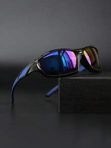 1 副渐变镜框时尚眼镜，具有个性化、未来主义和复古休闲风格，适合徒步旅行、旅行、登山、派对、音乐节、所有季节，也是理想的礼物 - 彩色 - 查看 8