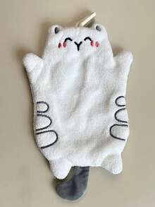 2 chiếc/1 chiếc khăn lông hình mèo dễ thương, khăn lau tay siêu thấm hút, khăn treo trang trí cho nhà bếp và phòng tắm, thấm hút và dễ vệ sinh, khăn tắm in hình cá nhân - Nhiều màu - Xem 7