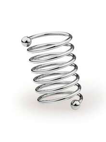 Adult Intimate Toys Cock Ring, Stainless Steel Penis Ring, Wavy Spiral Bead Ring, Small Size - Multicolor - View 10