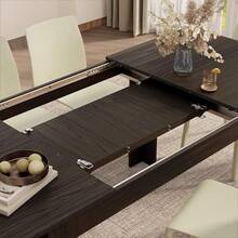 Mobili Fiver, Mesa de Comedor fácil y Extensible, 55.1 x 35.4 Pulgadas, Color Negro Ashwood, Fabricado en Italia - Bastante oscuro - Ver 10