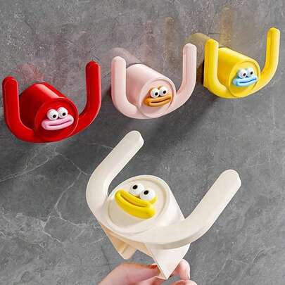 1/2/4 chiếc móc treo dép gắn tường dễ thương, không cần khoan, giá treo dép gắn tường phòng tắm, giá để đồ trong phòng tắm, giá thoát nước, móc dán, không cần khoan, thích hợp cho kệ lưu trữ phòng tắm và phòng ngủ, thiết yếu cho phòng tắm và phòng ngủ, dễ dàng lắp đặt, để cất giữ dép, móc tiện dụng, phụ kiện phòng tắm, trang trí phòng, đồ trang trí Giáng sinh, quà tặng Giáng sinh