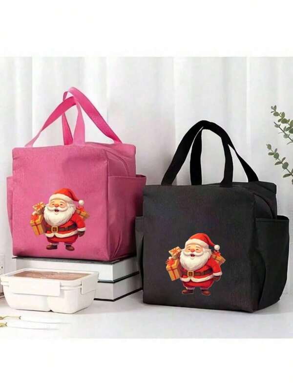 1 Bolsa Térmica de Natal com Papai Noel, Grande Capacidade - Ideal para Piqueniques, Praia e Camping, Resistente e à Prova de Vazamentos, Lancheira Infantil Moderna, Lancheira Térmica Fofa, Lancheira com Bolsa de Gelo, Lancheira Bento Térmica para Estudantes, Bolsa de Gelo para Lancheira, Lancheira Térmica Flexível, Bolsa Térmica para Almoço, Lancheira Bento Térmica, Lancheira Térmica, Lancheira Moderna, Bolsa Térmica para Almoço, Lancheira Térmica (Pode haver uma pequena diferença entre a imagem e o produto real).