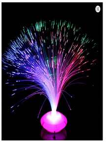 LED Lampshade Shine (Fiber Optic) Party Decoration - Pink - View 12