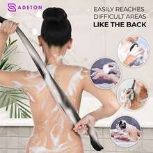 ADETON Esponja de Red Africana Auténtica Paño Exfoliante de Red para Baño Red Africana Anudada Auténtica Exfoliante Corporal Afro de Sapo Negro Exfoliante Corporal Esencial para La Ducha Versión - NegroGrande - Ver 6