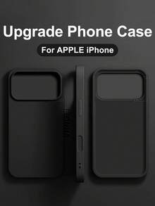 VRNOEI Black Large Hole Candy Simple Solid Color Compatible With IPhone 11 12 13 14 15 16 17 Pro Max Phone Cases Frosted Creative Anti Drop Compatible With IPhone 17 AIR 14 16 15 16 Plus Phone Protective Case