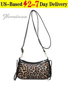 1pc Retro Lace Up Bow Decor Crossbody Shoulder Armpit Satchel Bag, Suitable For Dates, Outings, Parties, Fashionable Bow Purse For Women.Baguette Bag.Gothic Clutch For Halloween.Slim Profile Crossbody.Leopard Print Bag .Can Be Used As Valentine's Day, Thanksgiving, Halloween,Christmas Gift.Fashionable Leopard Print Women's Crossbody Bags, Shoulder Bags And Handbags, Adjustable Shoulder Straps,Retro And Elegant, Suitable For Everyday And Formal Occasions, Essential For Everyday Dates, And Ideal For Commuting And Travelling. - 多色 - 查看 11
