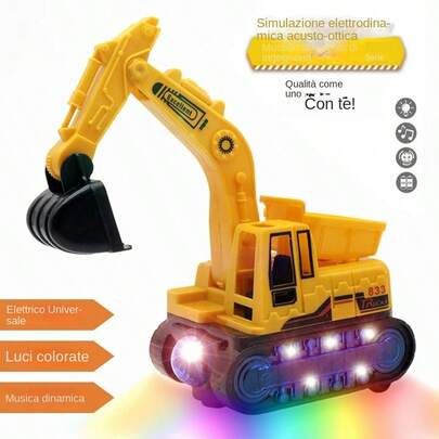 This Excavator Toy Features Light, Sound, And Electric Driving Functions, Suitable As A Birthday Gift For Boys And Girls (Batteries Not Included). The Model Design Is Realistic. Children's Toys, Toys For Boys, Helicopter Toys, Toys For Boys, Excavator Toys, Engineering Vehicle Models, Toys For Boys.