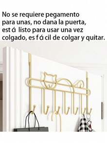 Coat Rack Door Hook Clothes Hanger - 黑色 - 查看 2