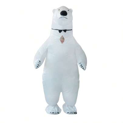 Customized Inflatable Polar Bear Costume, Cartoon Inflatable Mascot Costume, Wearable Performance Prop Doll Costume With Headpiece