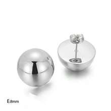 أقراط حلقية نصف دائرية ناعمة من الفولاذ المقاوم للصدأ بتصميم بسيط