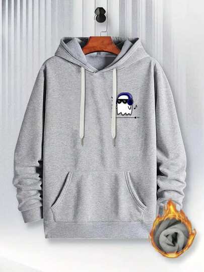 Sudadera con capucha para hombres estampada con patrones de música y anime - patrones geométricos, cordón ajustable, ligeramente elástica, tejido de punto, corte regular, lavable a máquina, sudadera casual para otoño e invierno, adecuada para uso diario y actividades al aire libre, una excelente opción de regalo para amantes del anime y la música, y un artículo imprescindible en el armario.