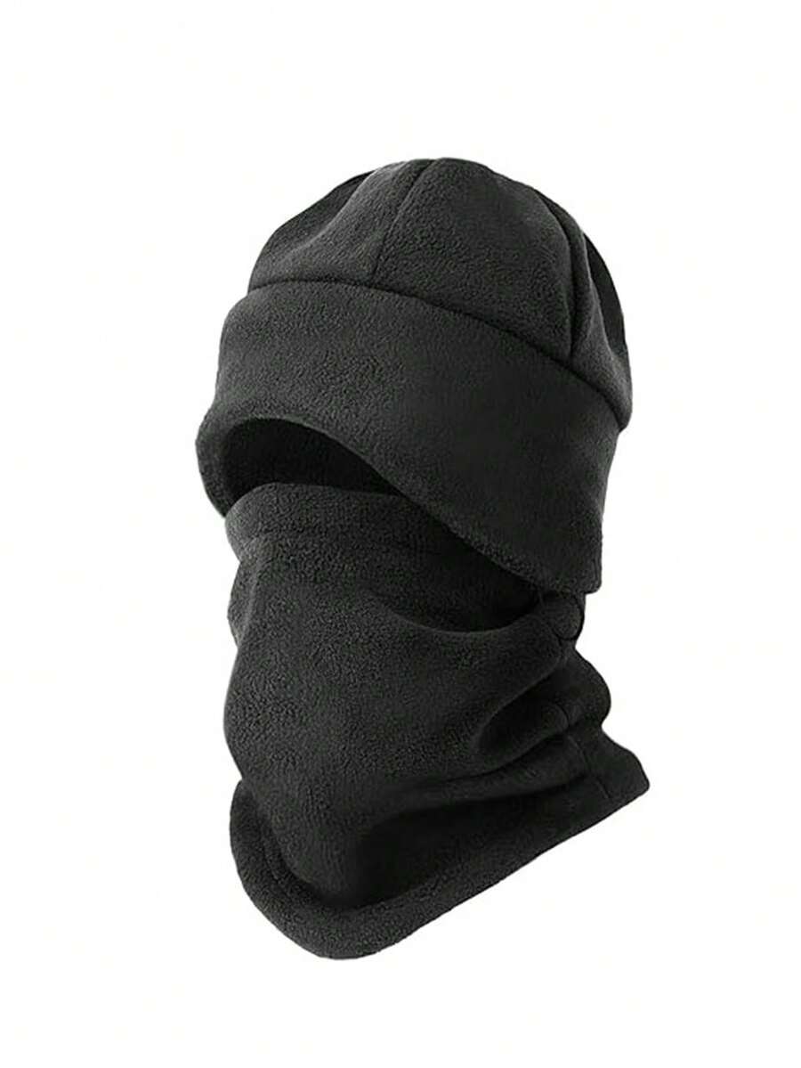 مجموعة قبعة وشاك أذن شتوية مريحة 2 قطعة/1 قطعة، قبعة رأس مكفوفة مصنوعة من الصوف مقاومة للرياح، مناسبة للتزلج والدراجات الخارجية والاستخدام اليومي