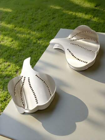 1 件水果蔬菜图案可爱亚克力发爪发夹，7 厘米仿珍珠光泽闪亮发夹，适合全年通勤优雅发饰优雅爪夹冬季发夹