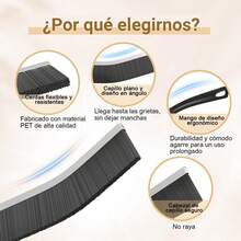 EstiloCepillo De Cerdas Duras Para Limpieza De Grietas, Juego De 5 Cepillos De BañO, Cepillo De Limpieza De Lechada Para Cocina, BañO, Ventanas, Cepillo Multiusos Para Limpieza De Grietas(Negro)VersióN Mejorada - 1 - Ver 4