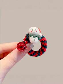 Elastico per capelli intrecciato natalizio, corde per capelli ad alta elasticità, accessori per capelli natalizi, elastici morbidi ed elastici per legare i capelli con fasce in gomma ad alta elasticità sulla parte posteriore della testa, accessori per capelli natalizi, accessori per creare atmosfera natalizia, regali di Natale, accessori per vestirsi per eventi e feste di Natale