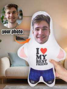 Customized 3D Photo Throw Pillow - Personalized Cute Cartoon Design Cushion - Perfect Gift For Friends, Girlfriends And Couples, Ideal For Sofa Or Bed Decor, Decorative Pillow, Personalized Animal Shaped Pillow, Birthday Gift, Multi-Color Mix - Strawberry Cake - View 2