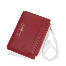 Cartera de correa de hebilla suave y exquisita con estilo, de gran capacidad y multifunción. Monedero con cremallera portátil y multifunción para estudiantes, adecuado como regalo para jóvenes estudiantes, mujeres, monedero mini, cartera pequeña, cartera de tarjetas, monedero de monedas
