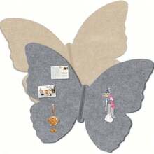 1块40*30厘米毛毡蝴蝶板，告别凌乱的墙壁，毛毡板，多用途，超级方便。适用于房间整理、教室装饰、派对DIY墙面装饰、返校用品、毕业派对装饰配件、圣诞夜和新年装饰配件 - 多色/A - 查看 5