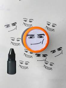 随机颜色印章盒 - 可爱有趣的黑色印章 - 趣味印章 - 适合日常办公、标签和指示印章，圣诞节、万圣节、情人节