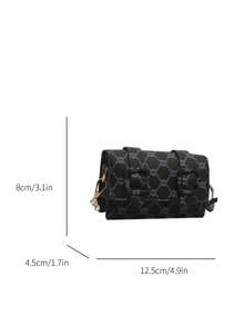 1pc Mini Retro Floral Pattern Flap Chain Decor PU Leather Crossbody Bag, Fashionable For Women Daily Use - Multicolor - View 2