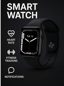 Reloj Inteligente Smartwatch para IOS y Andriod - Negro - Ver 7