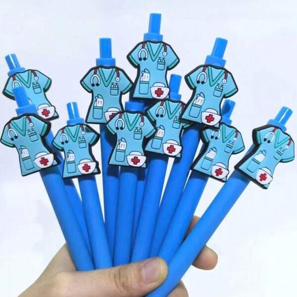 5/10 Stück Doktor Serie Gelschreiber, kreative Krankenschwester/Arzt Themen Kugelschreiber mit geschmeidiger Schrift, einfarbige Geschenk Schreibwaren