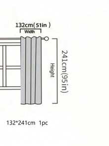 1/2pcs Cream Linen Blend Semi-Sheer Curtain, Translucent Privacy Curtain For Room, Balcony, Sun Shading - Beige - View 16