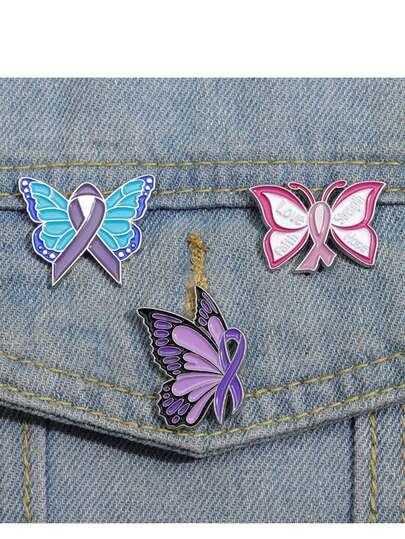 Newly Released Cute Girl Series, Elegant Butterfly-Shaped Metal Brooch, Creative Colorful Insect Accessory, Shining Like Rhinestones, Radiating Brilliance. Christmas Gift